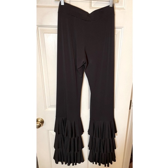 NWOT Julian Chang 3 tier Black Ruffled pants - Picture 10 of 13
